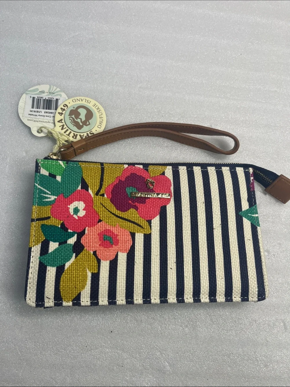 Spartina 449 Multicolor Floral Wristlet NEW
